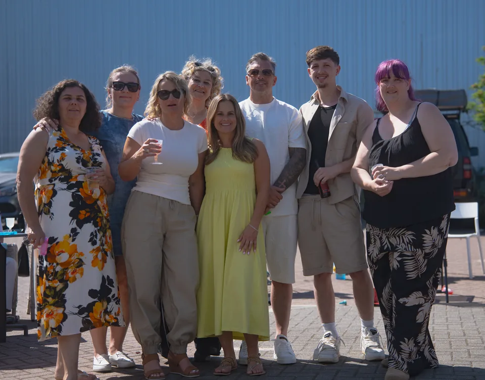 Team photo in the sunshine
