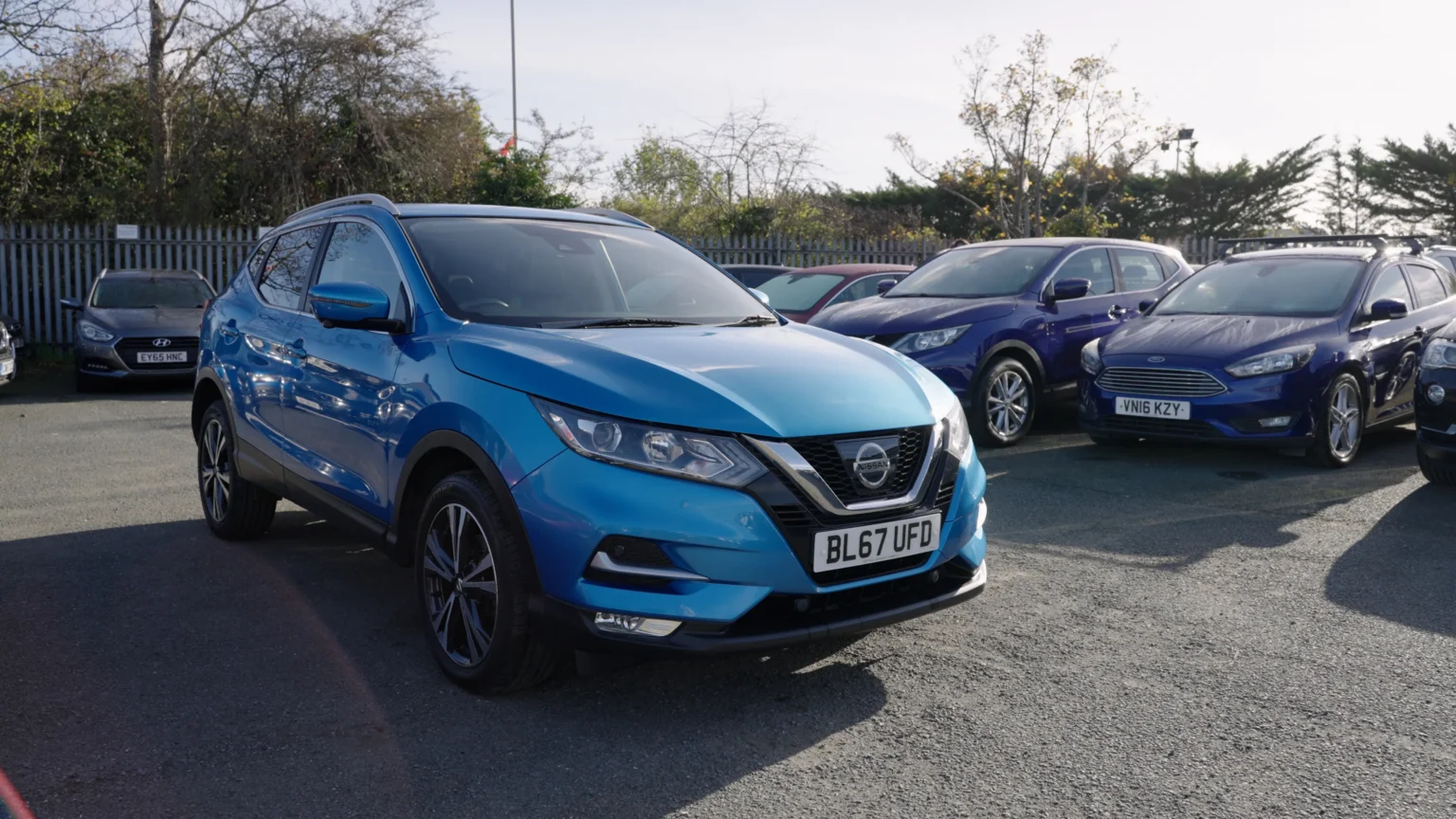 Blue Nissan Qashqai filmed for Target Car Supermarket social media content