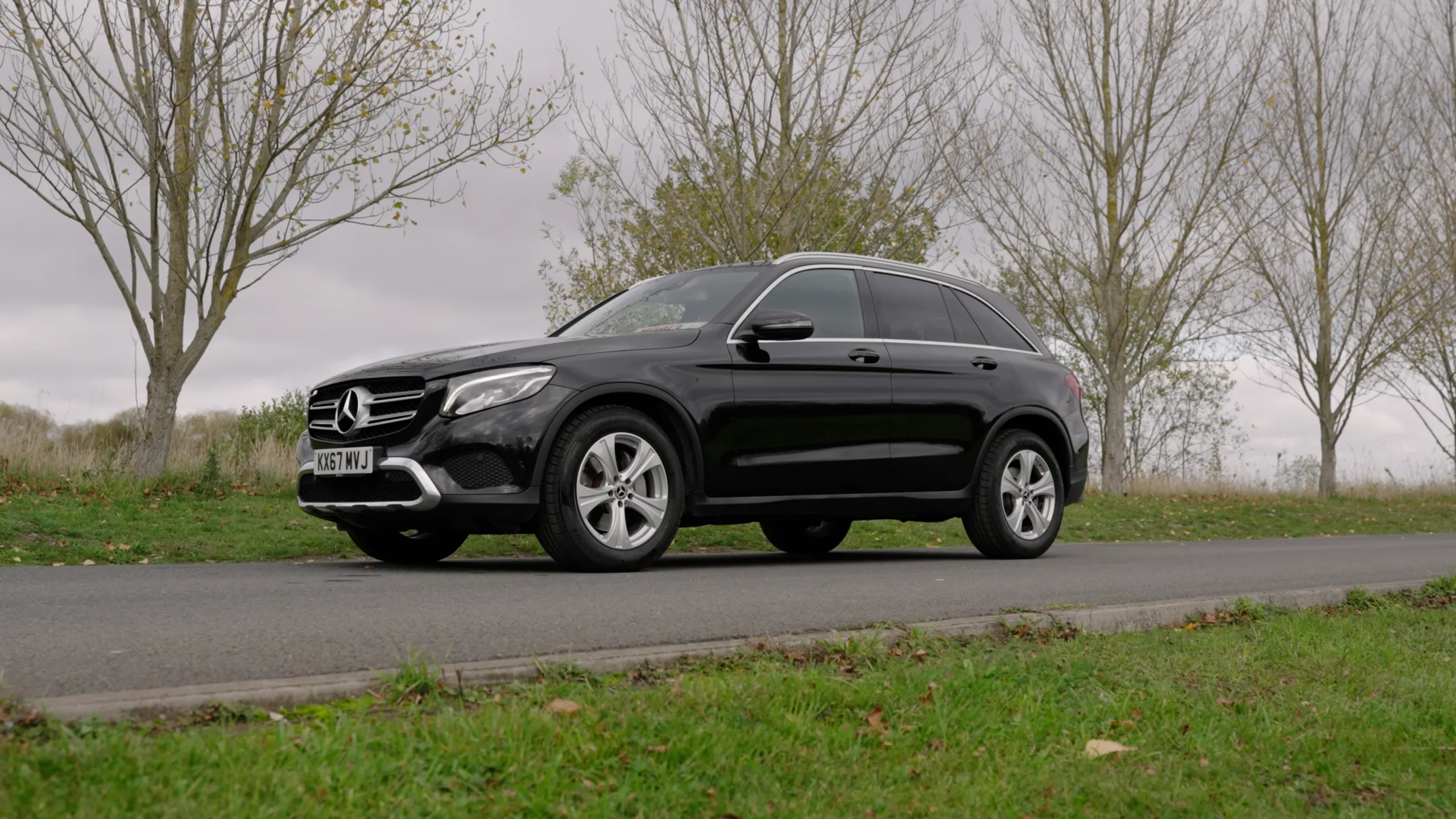 Black Mercedes GLC filmed on location for Target Car Supermarket in Grays, Essex