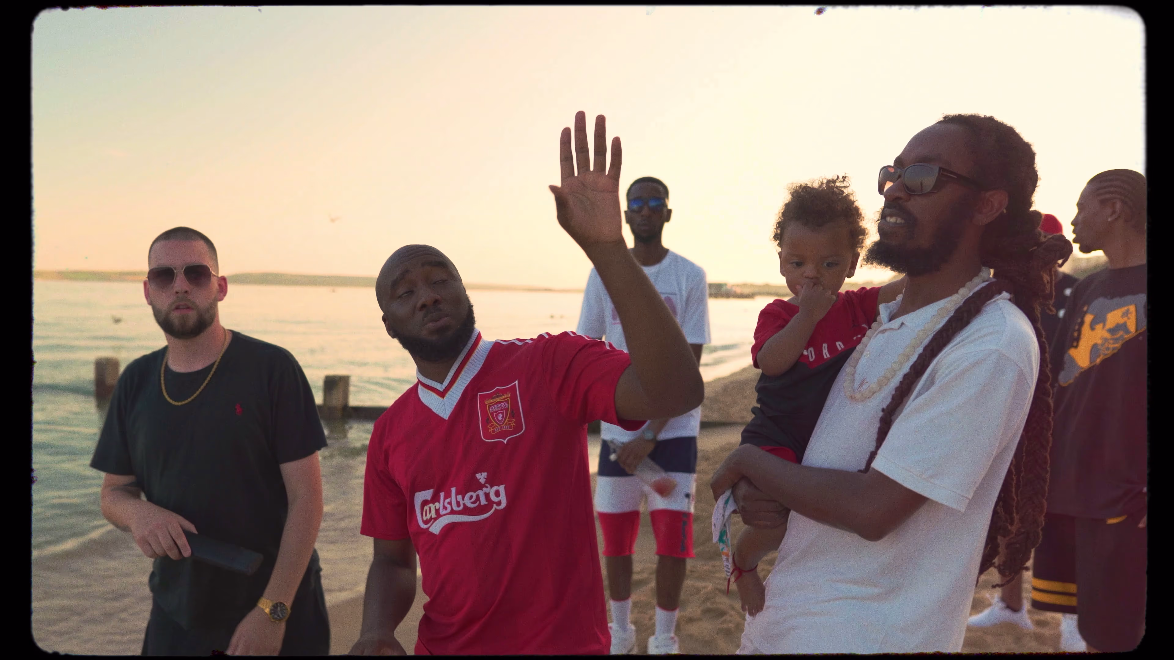 New Guardz members performing 30 Degrees beside Bournemouth beach