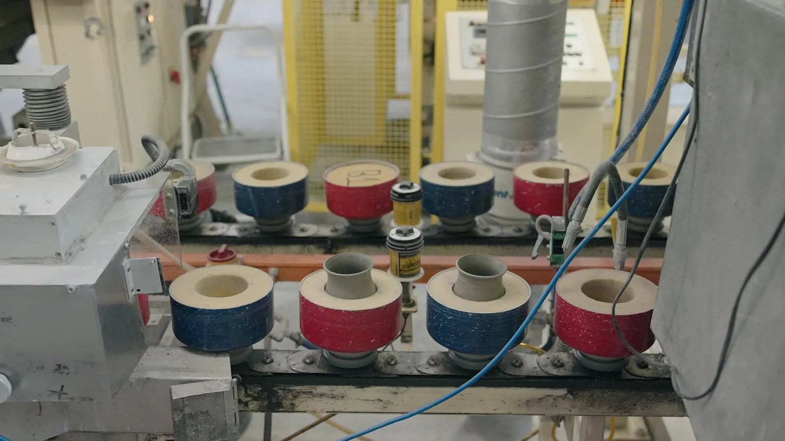 Production line inside the Denby Pottery factory