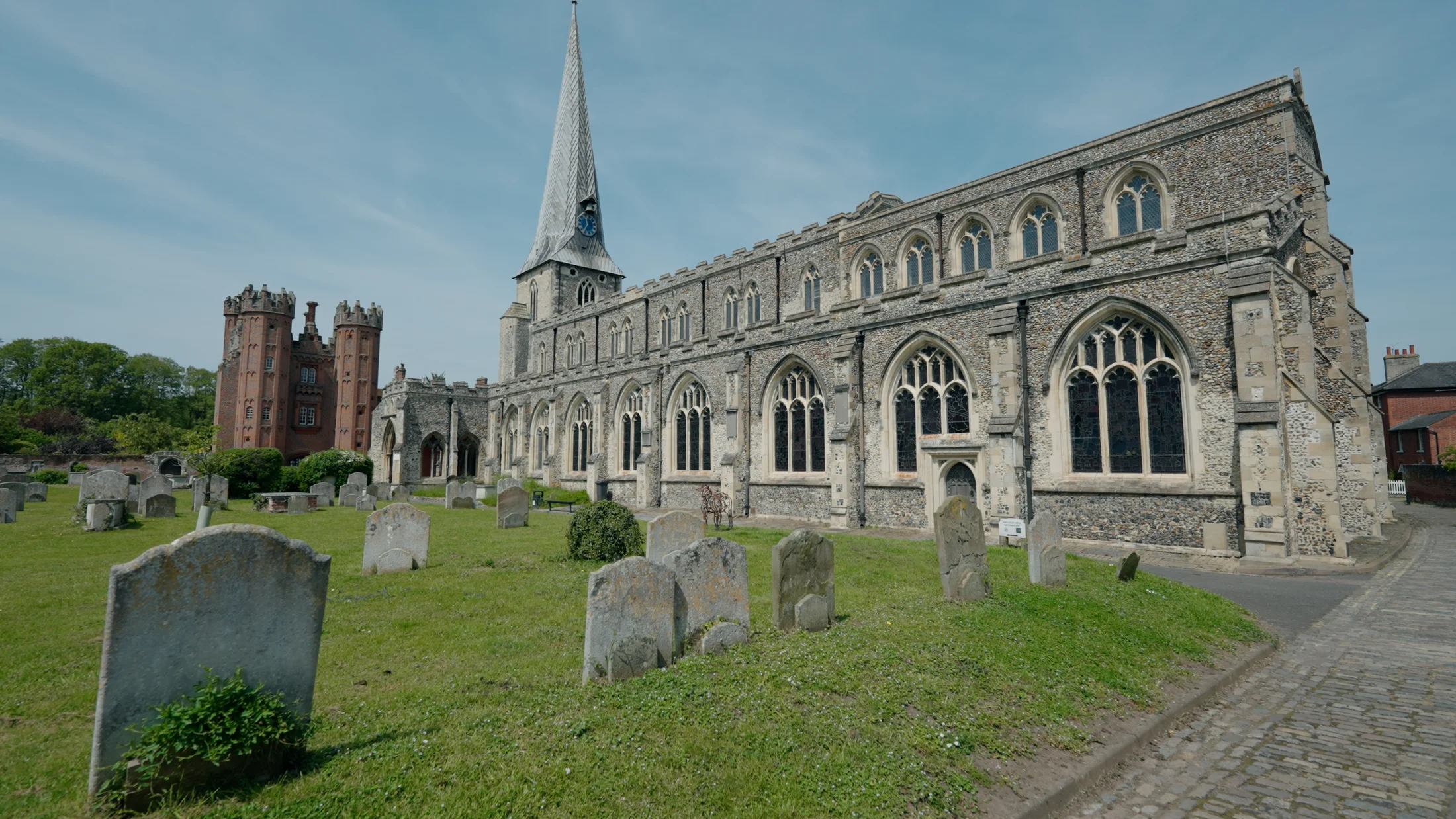 Church and historic buildings filmed in Hadleigh — film still