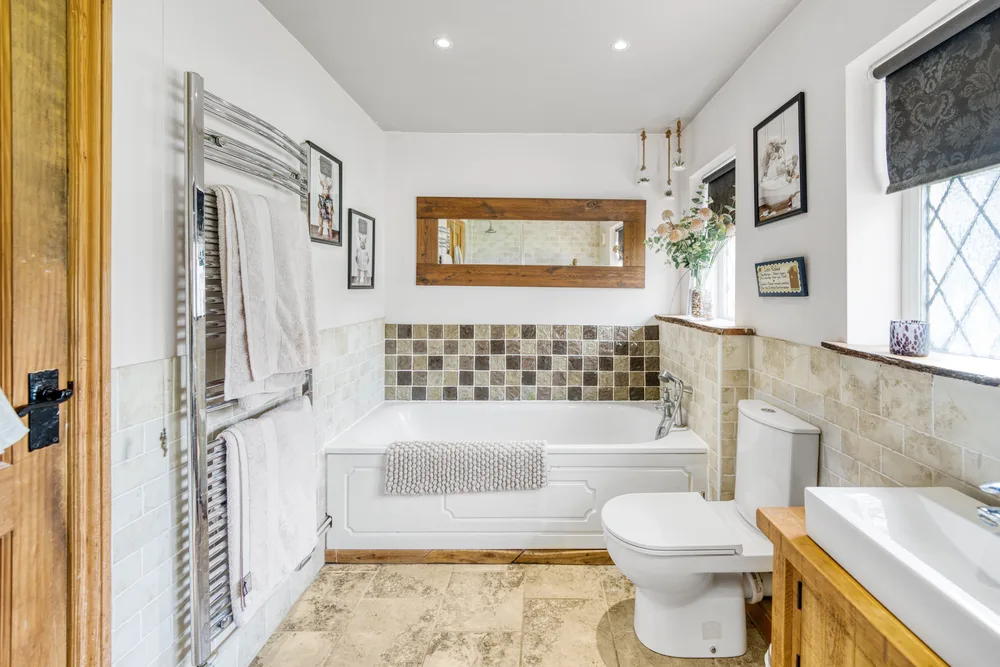 Bath and patterned tiles — Vancouver, Brockley