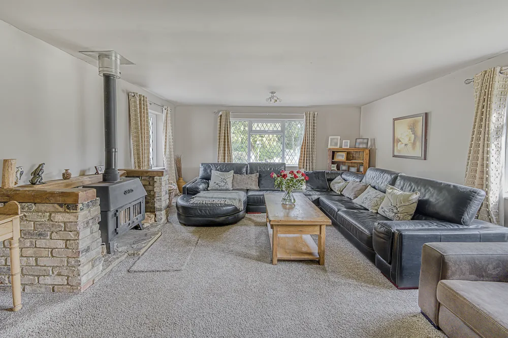 Living room with grey sofas — Vancouver, Brockley