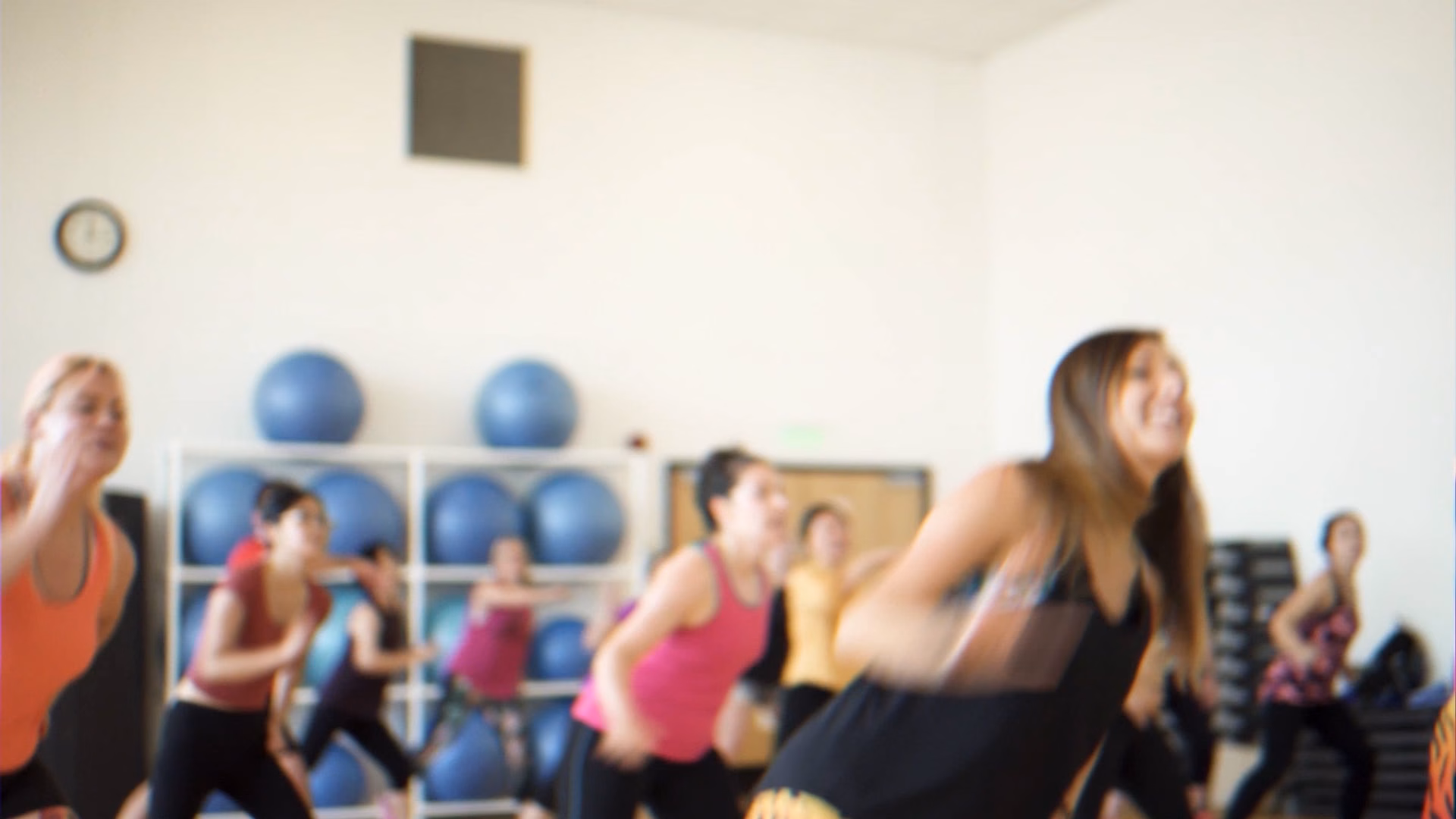 Zumba class filmed at the University of Essex