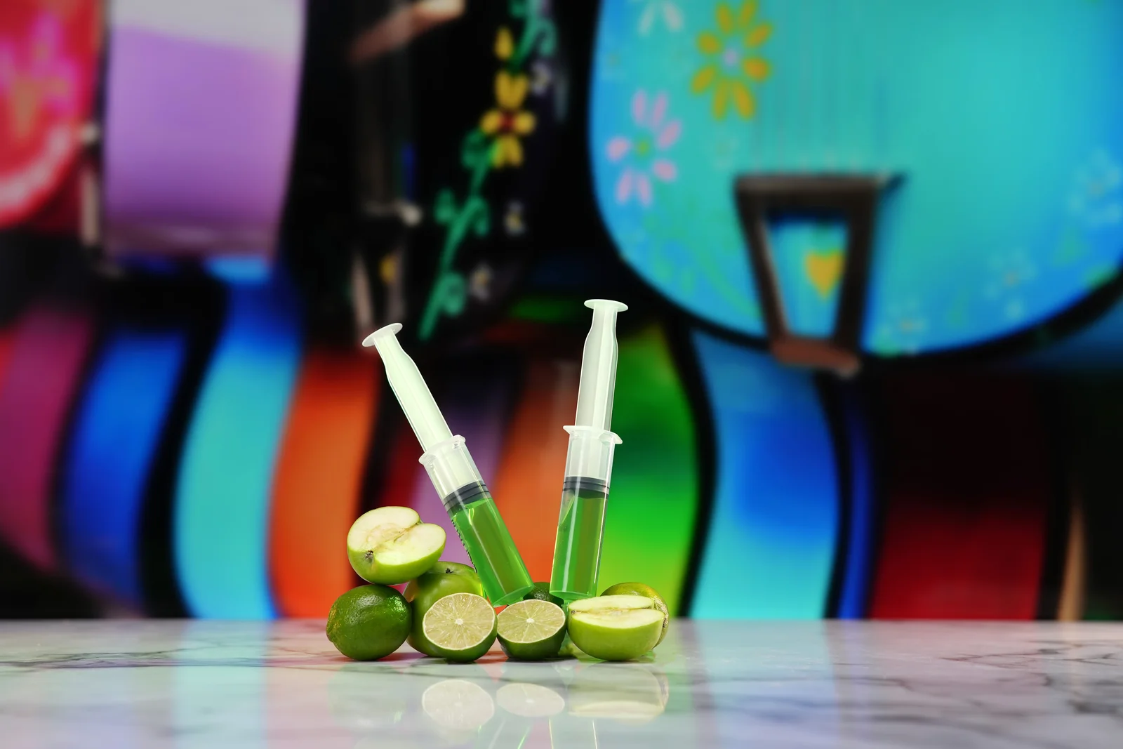 Jellyshotz Apple & Lime Gin — standalone syringes with apple and lime