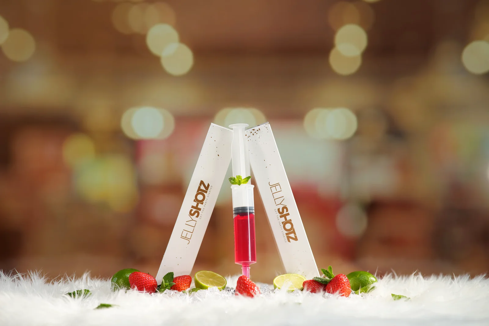 Jellyshotz Strawberry Daiquiri wedding-range product arrangement