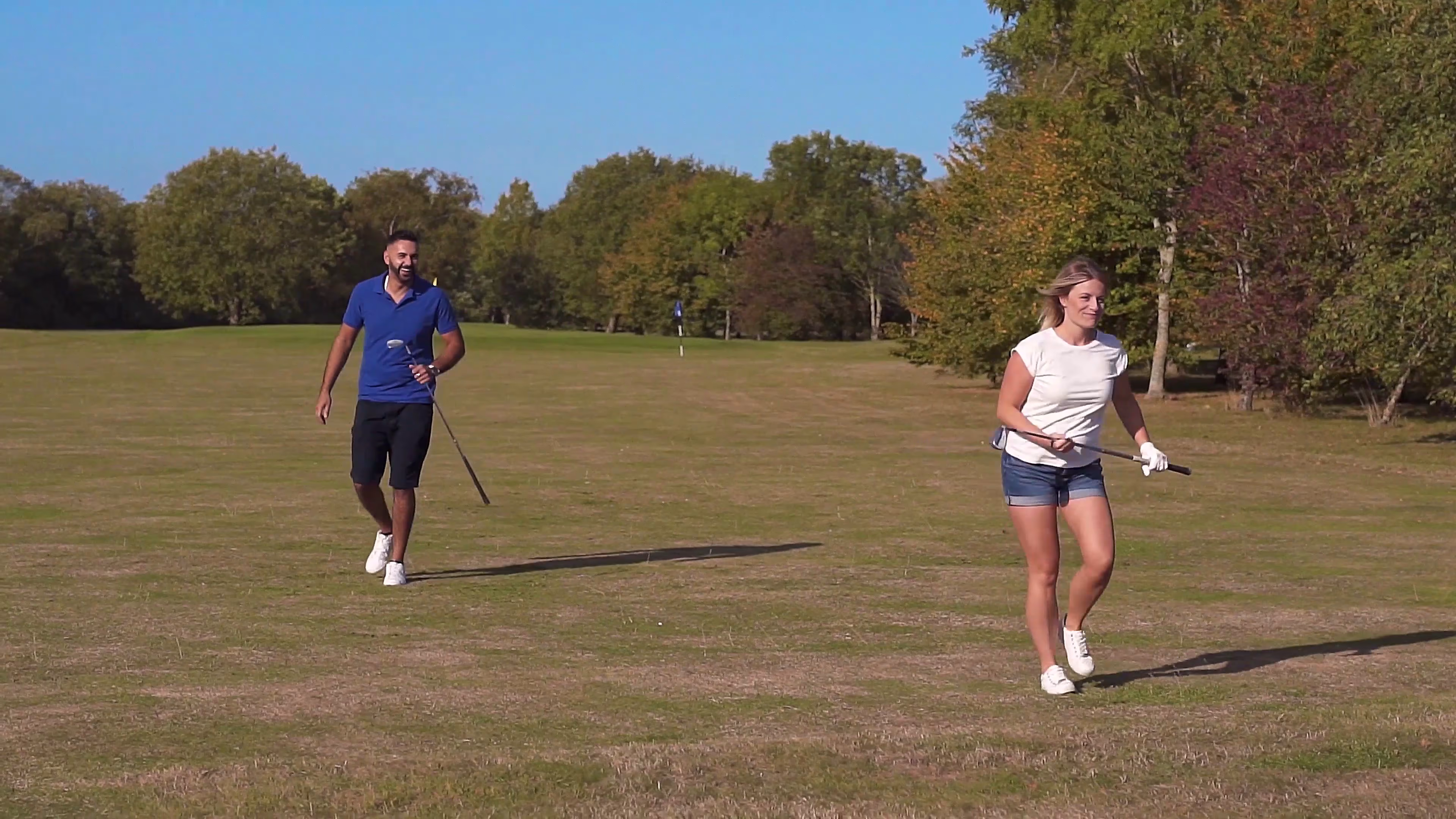 Jake and Lisa running together during their first date