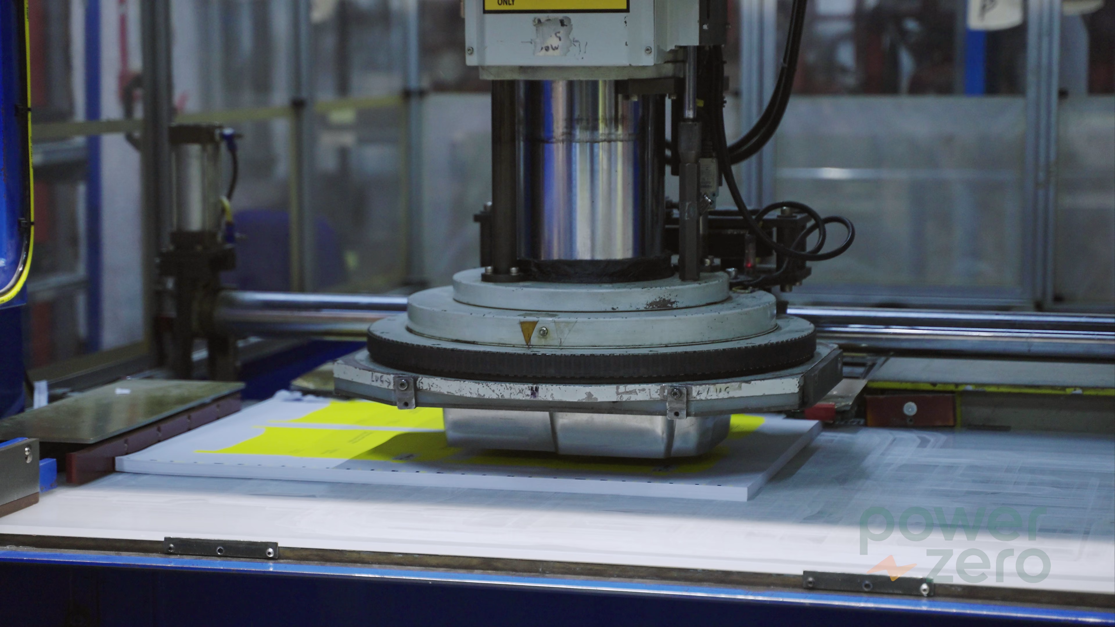 Close-up of a print manufacturing process at Mail Solutions