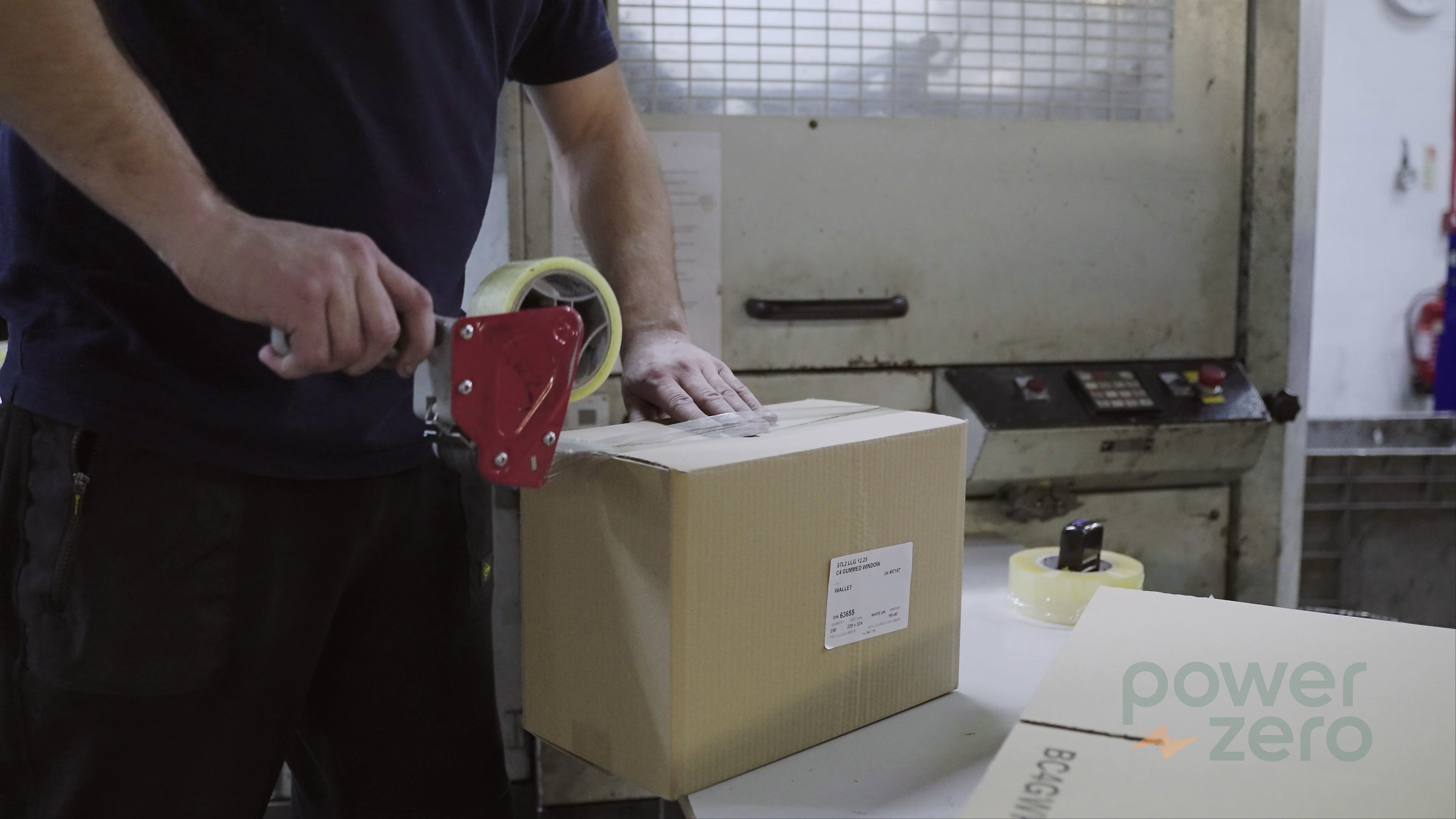 Finished parcel being prepared inside the Mail Solutions facility