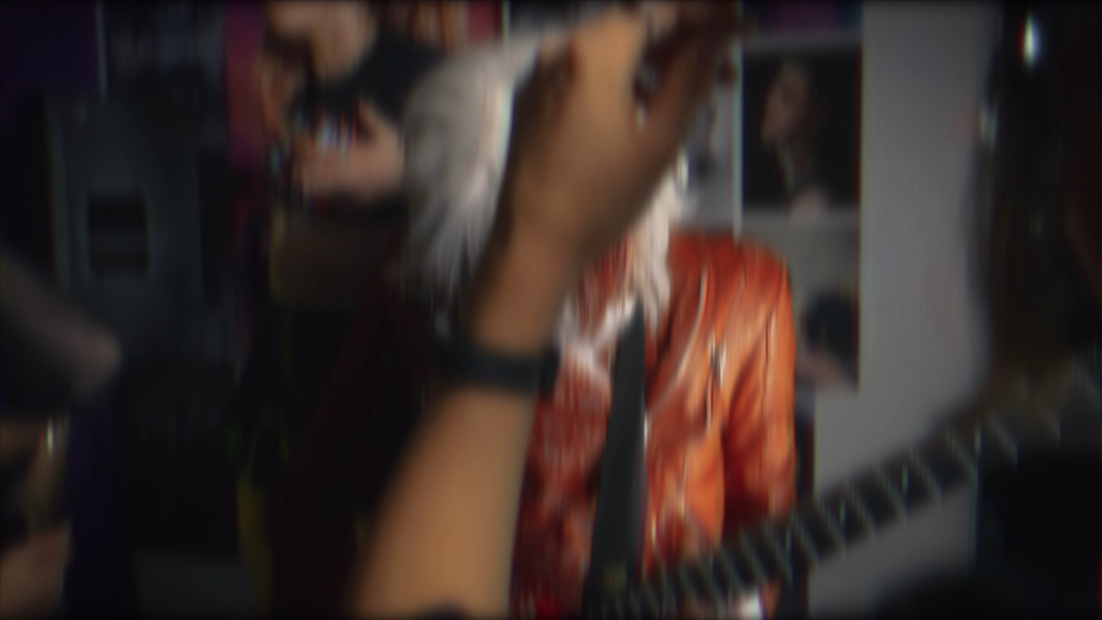 Intentional motion blur during the Mystery Man performance
