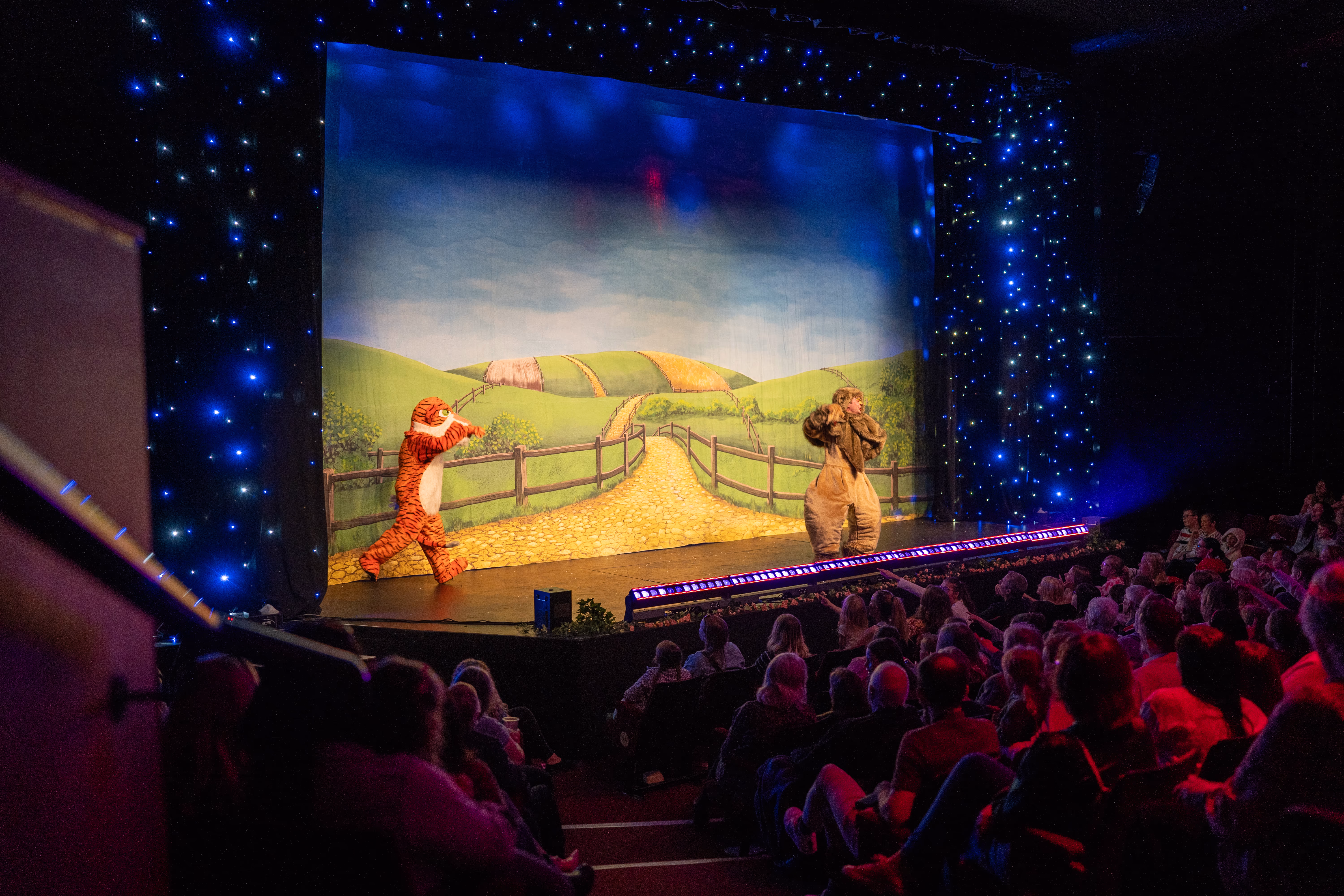 Audience watching The Wizard of Oz at the Mercury Theatre in Colchester