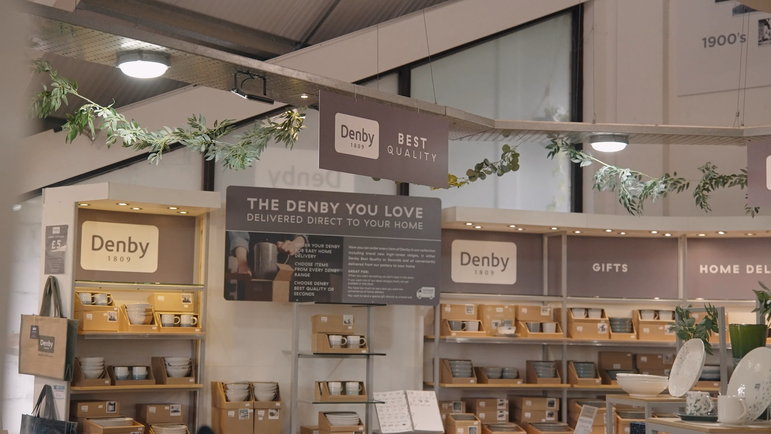 Denby products and brand displays