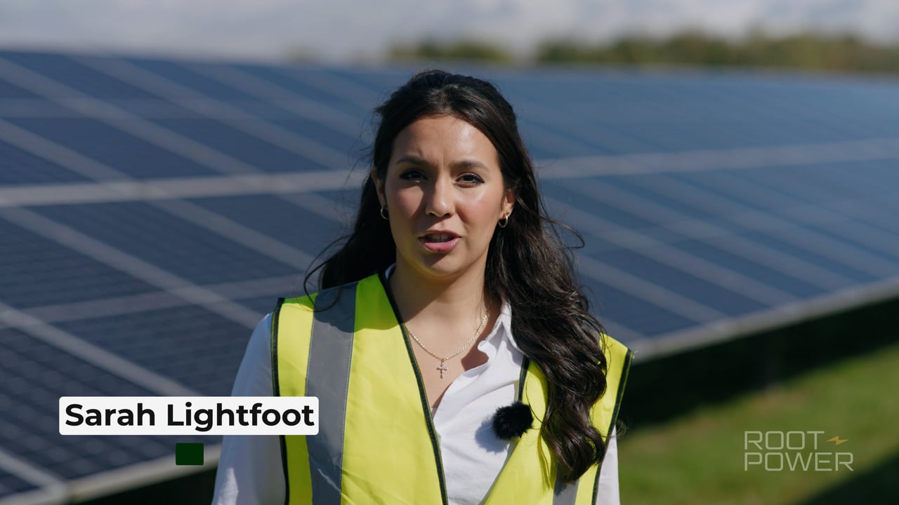 Sarah Lightfoot explaining solar site selection for Root-Power