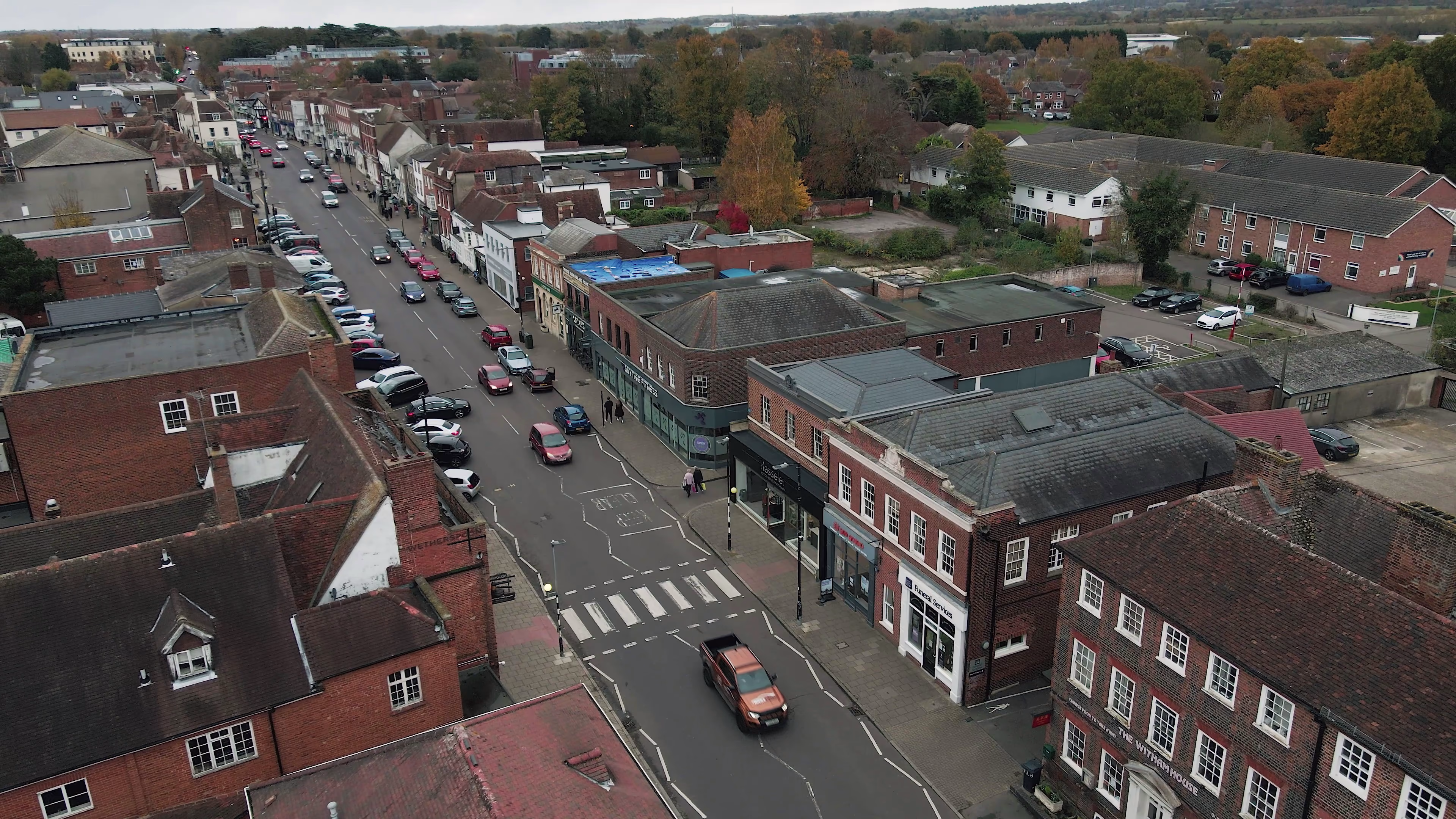 Aerial view of Caterham near the Root-Power Tillingdown project