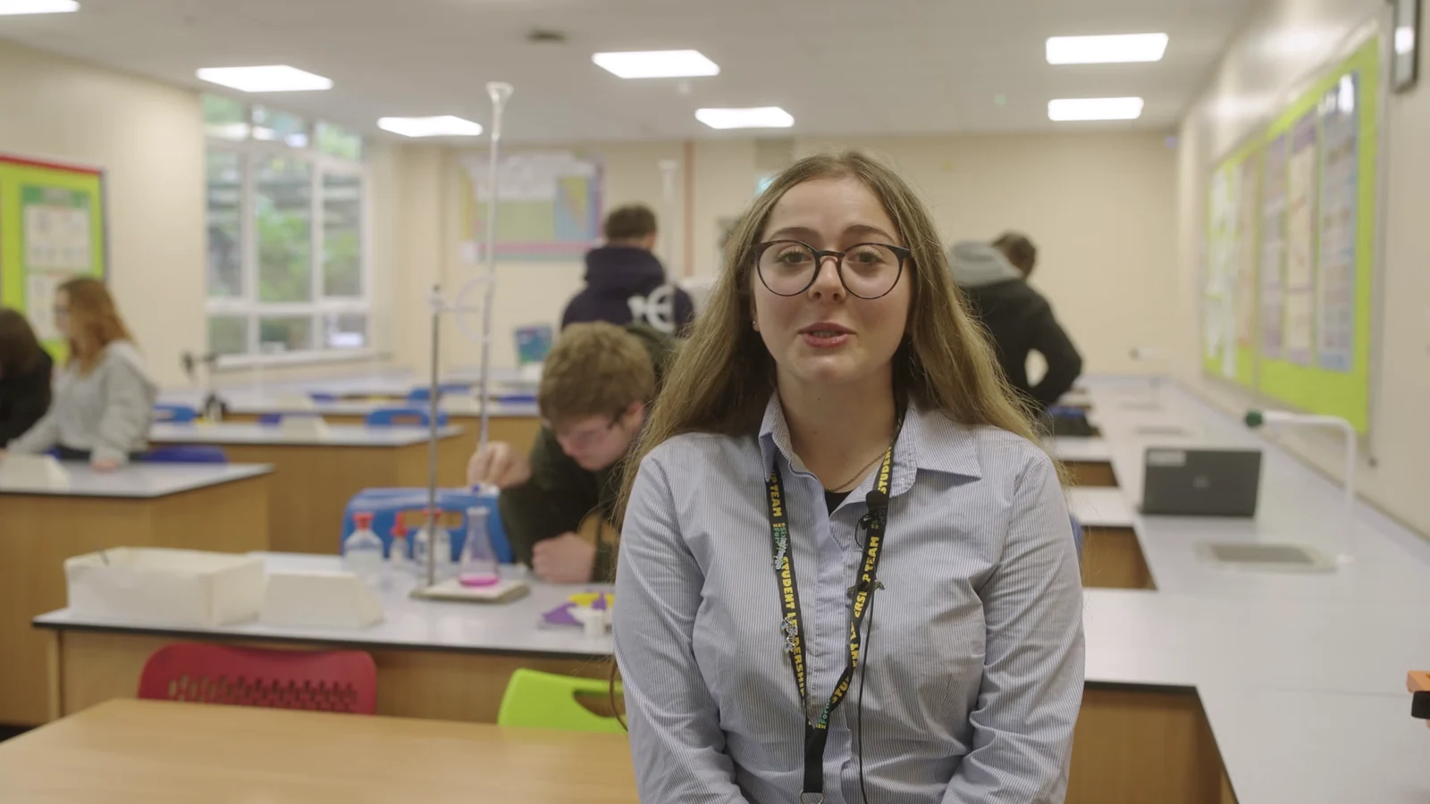 A KES student contributing to the sixth-form film