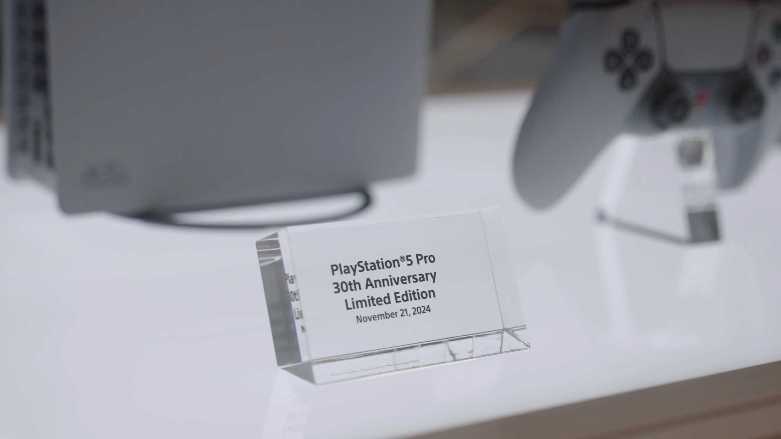 Anniversary PlayStation console and its display label