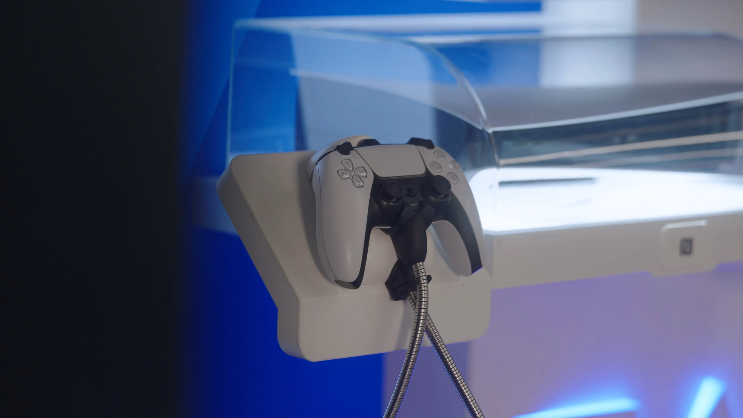 PlayStation DualSense controller on display at Sony headquarters
