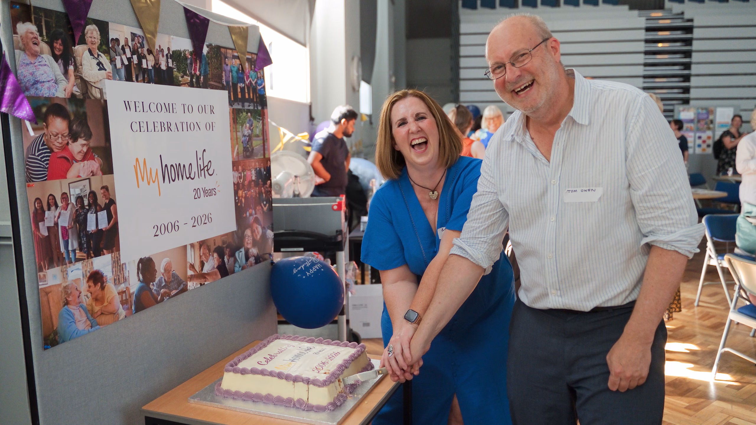 Cutting the cake at the My Home Life England 20th anniversary celebration