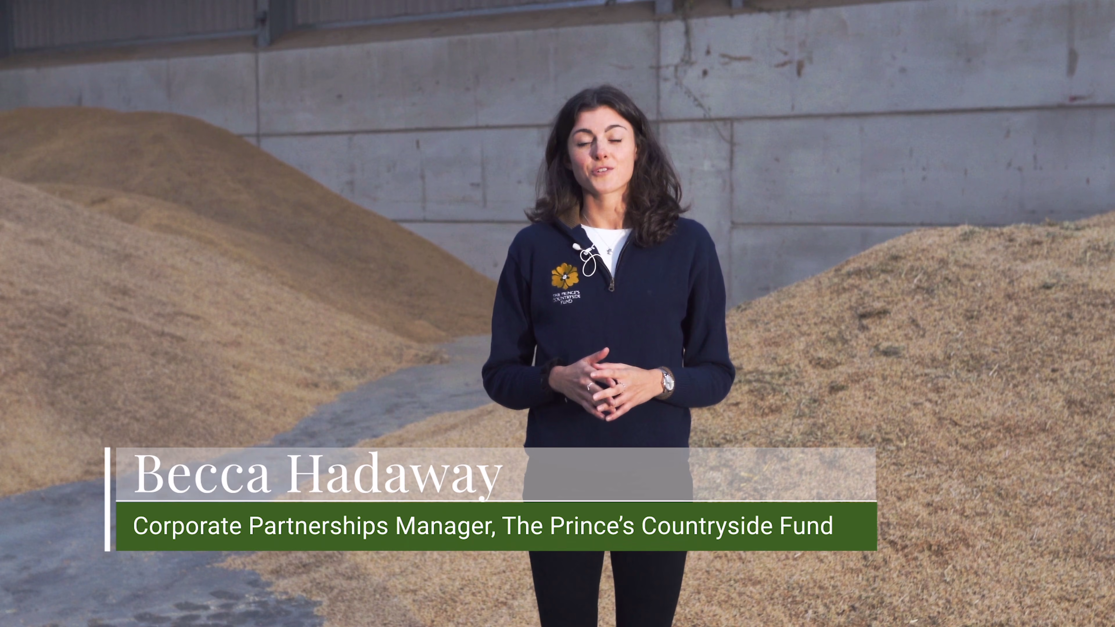 Rebecca Hadaway of The Prince’s Countryside Fund speaking to camera