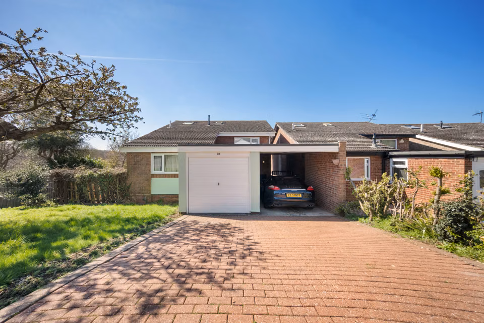Driveway and garage at the front of the property — 13 Furness Close