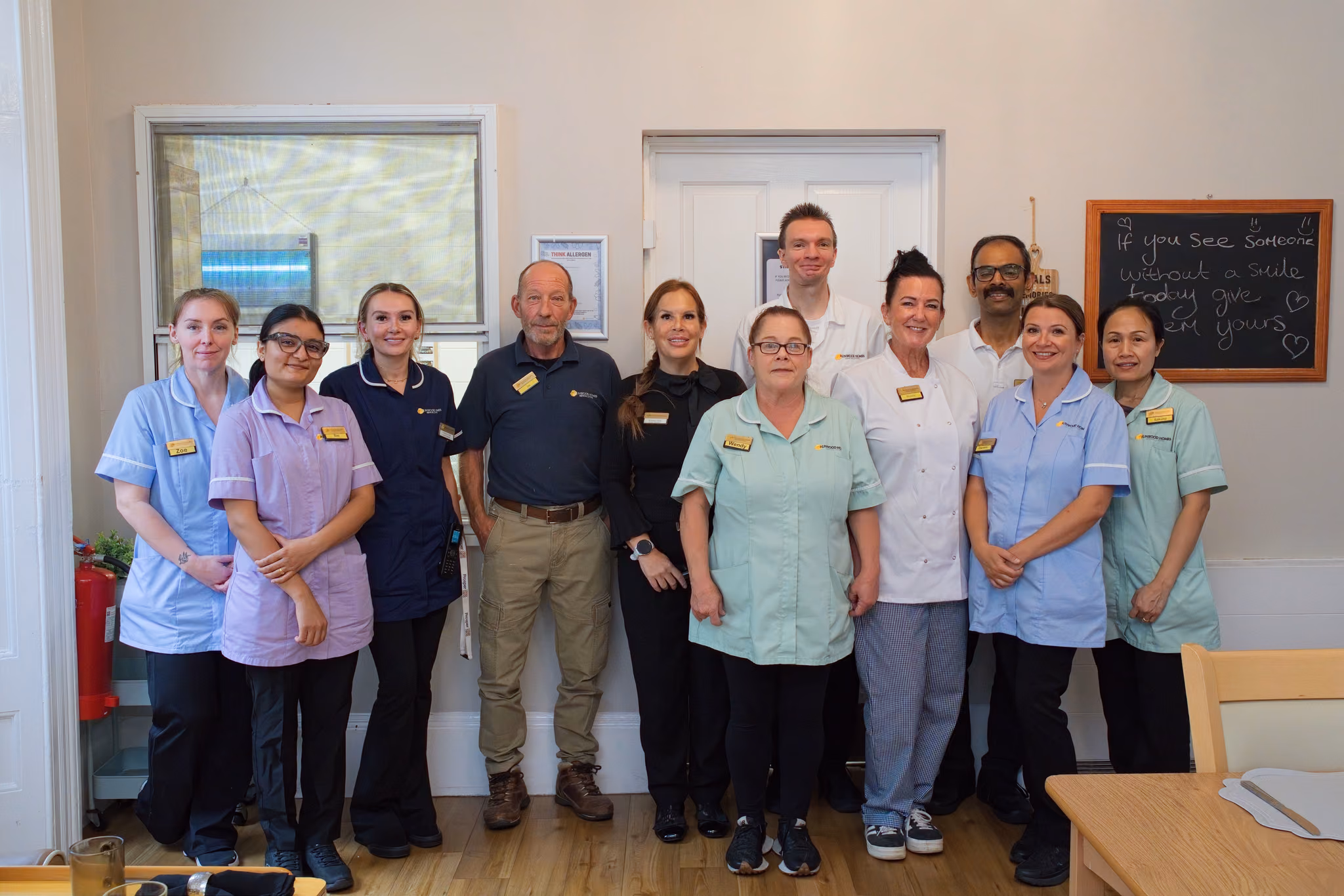 The Eastham Care Home team together for a group photograph