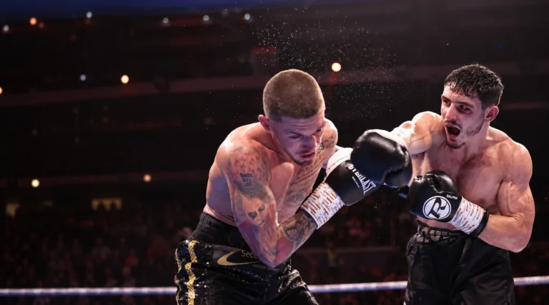 Louie O’Doherty boxing during a professional bout