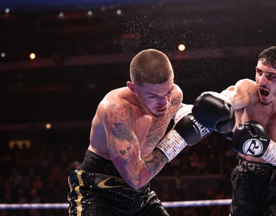 Louie O’Doherty boxing during a professional bout