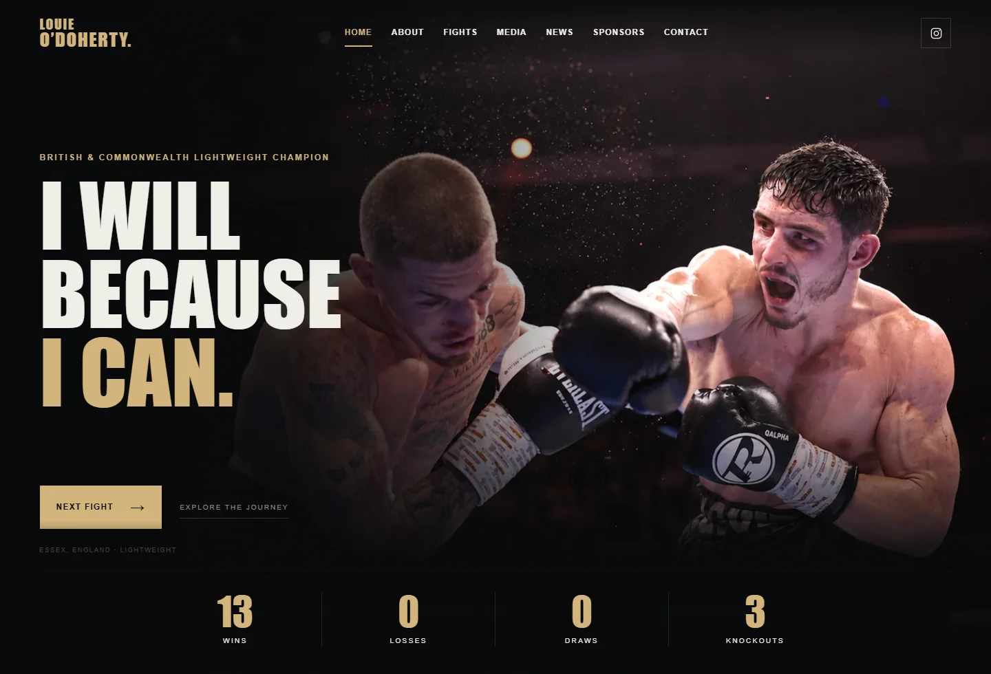 Louie O’Doherty official boxing website