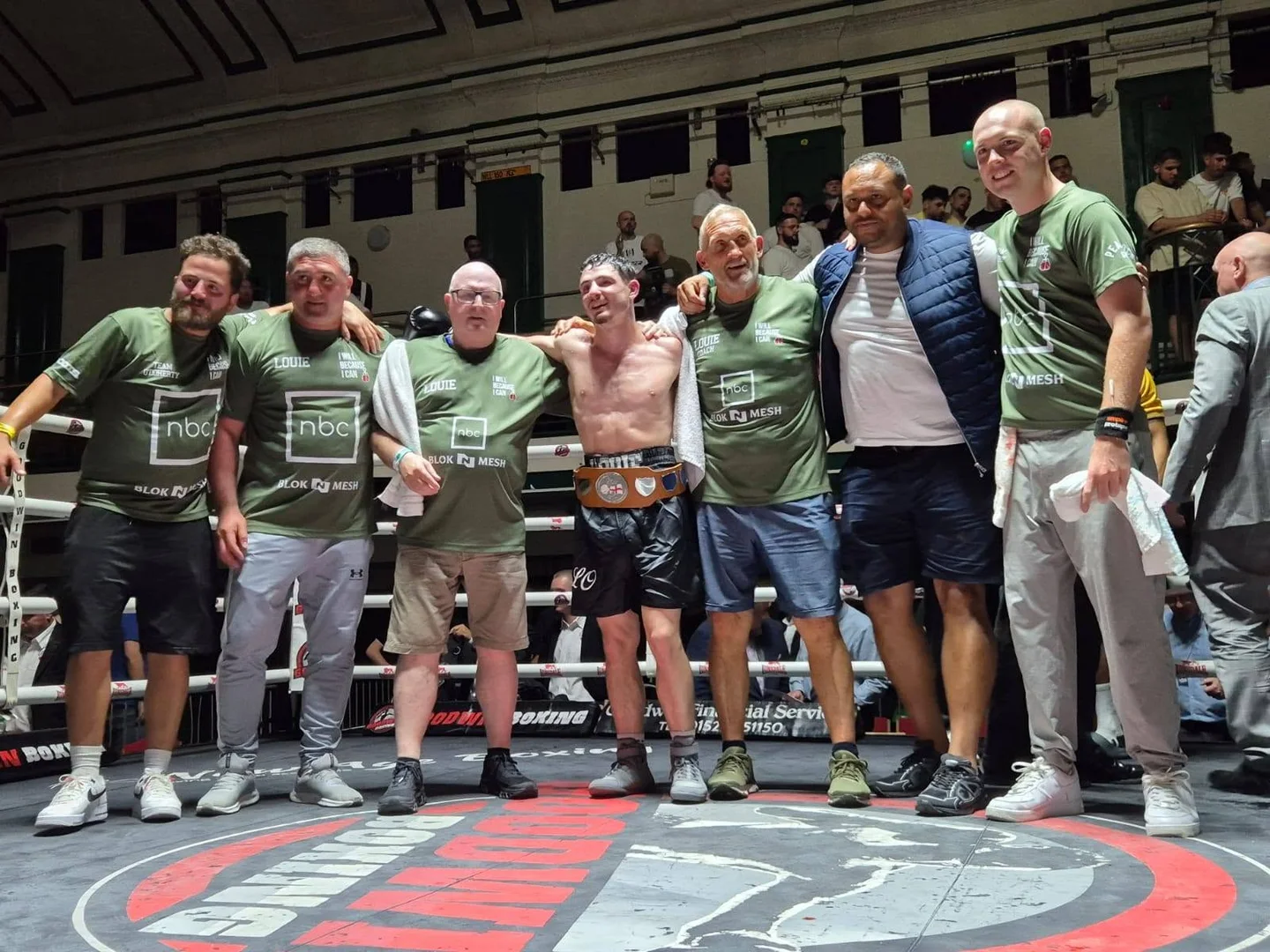 Louie O’Doherty with his team after a title win