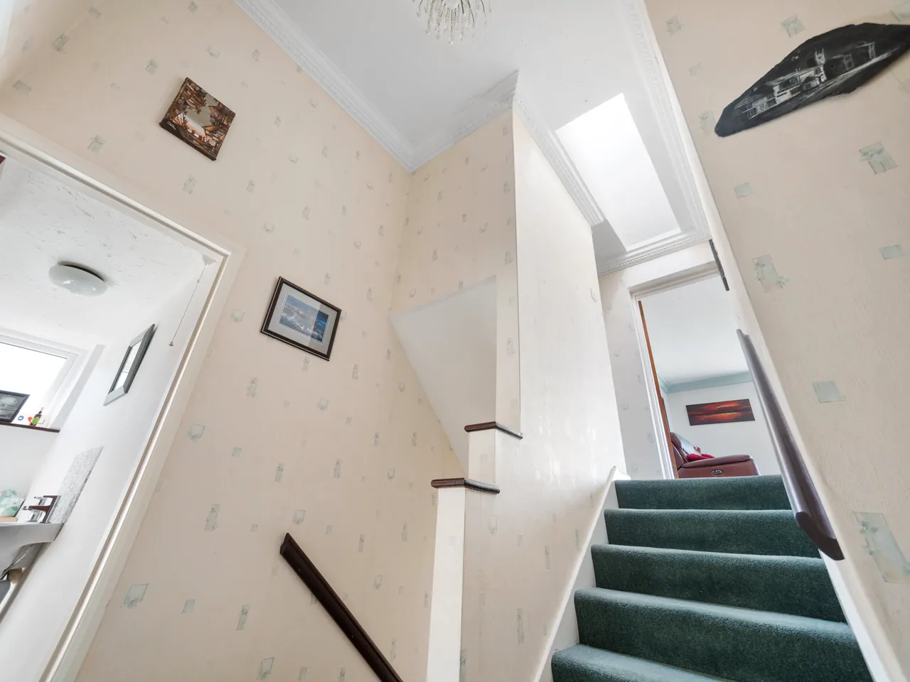 Stairs and landing seen from above