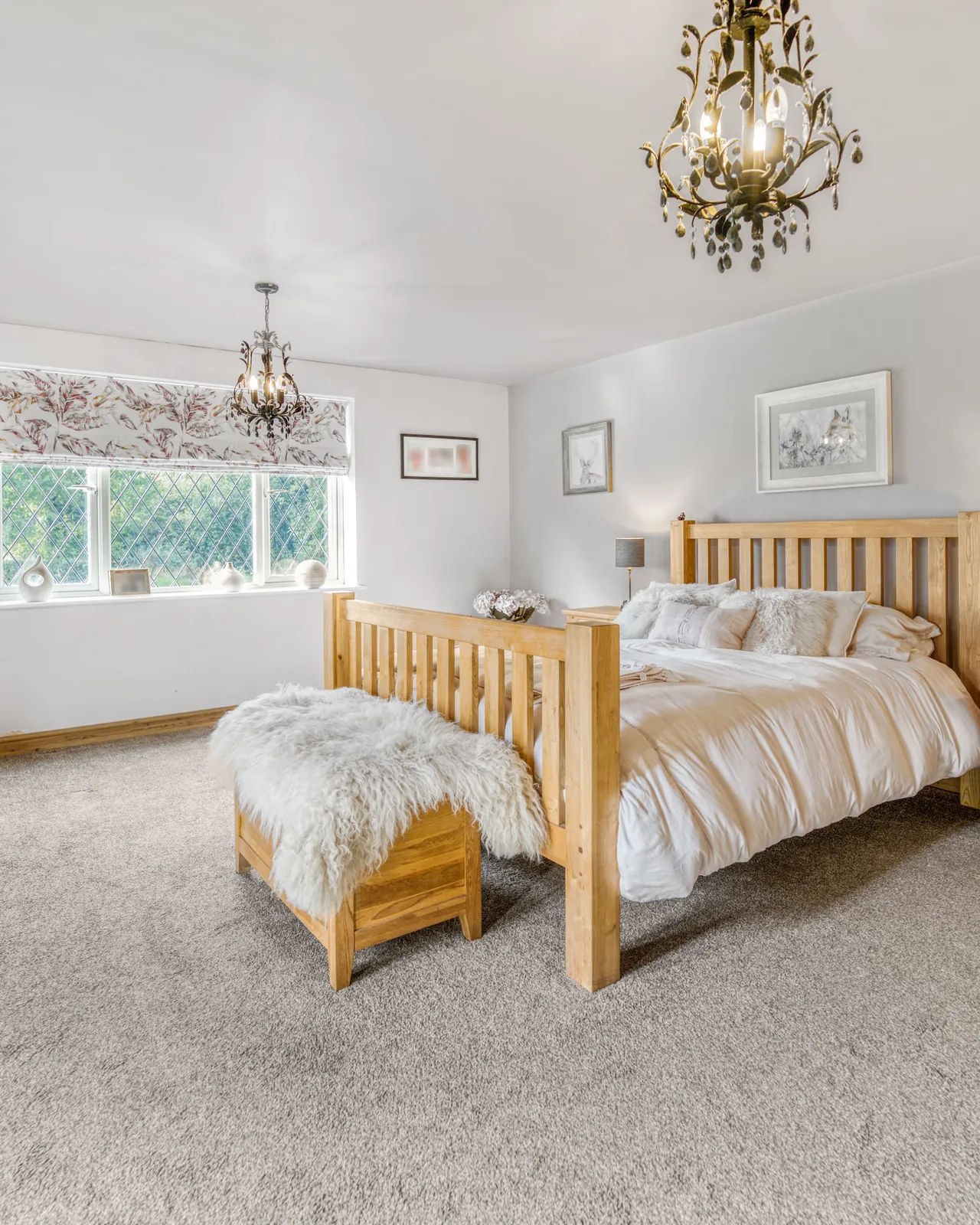 Bright main bedroom