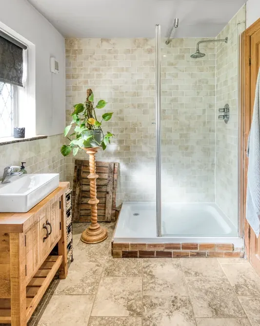 Bathroom with walk-in shower