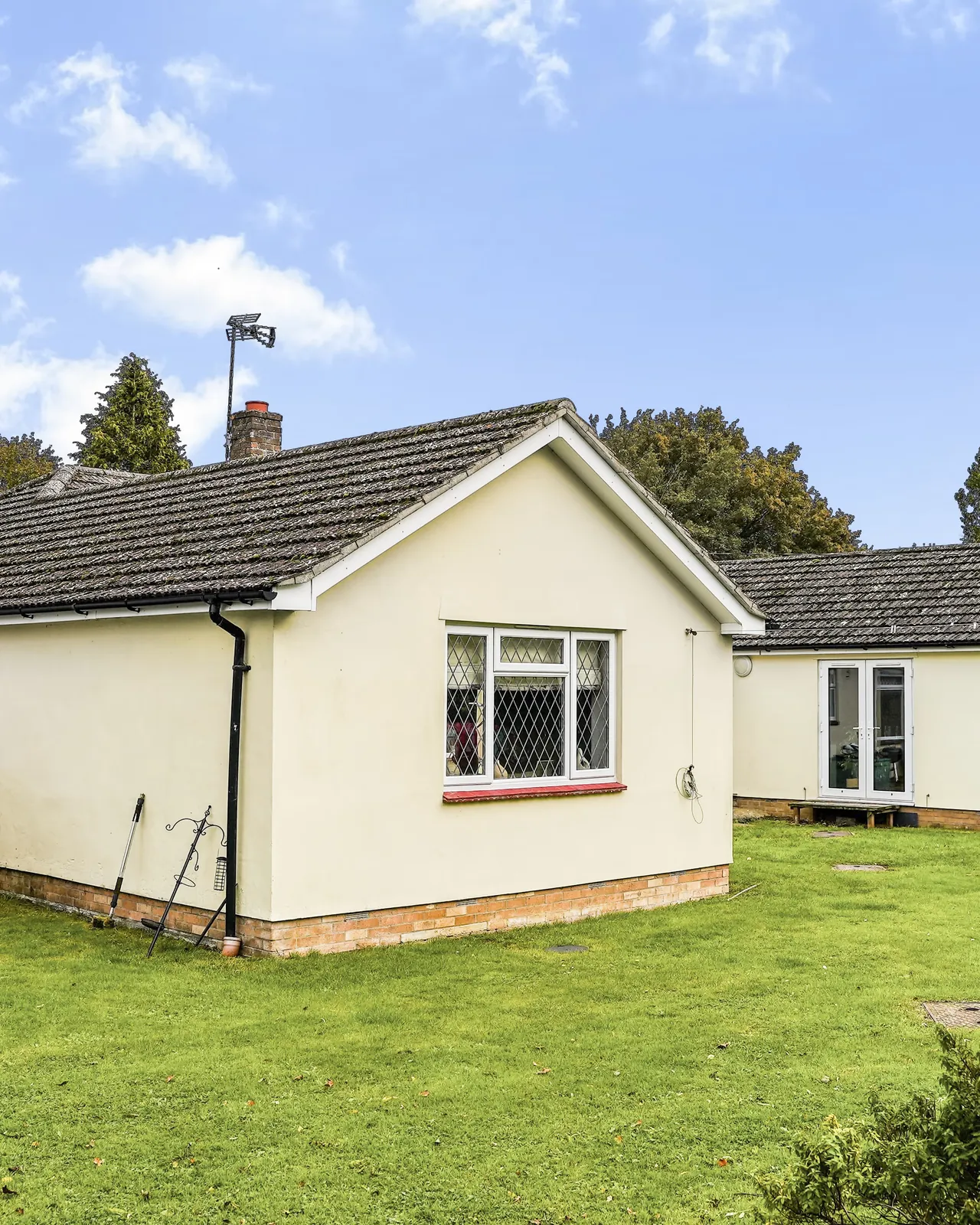 Rear garden and lawn