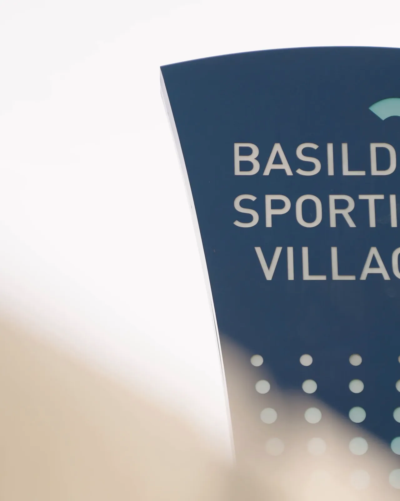 Basildon Sporting Village sign on arrival