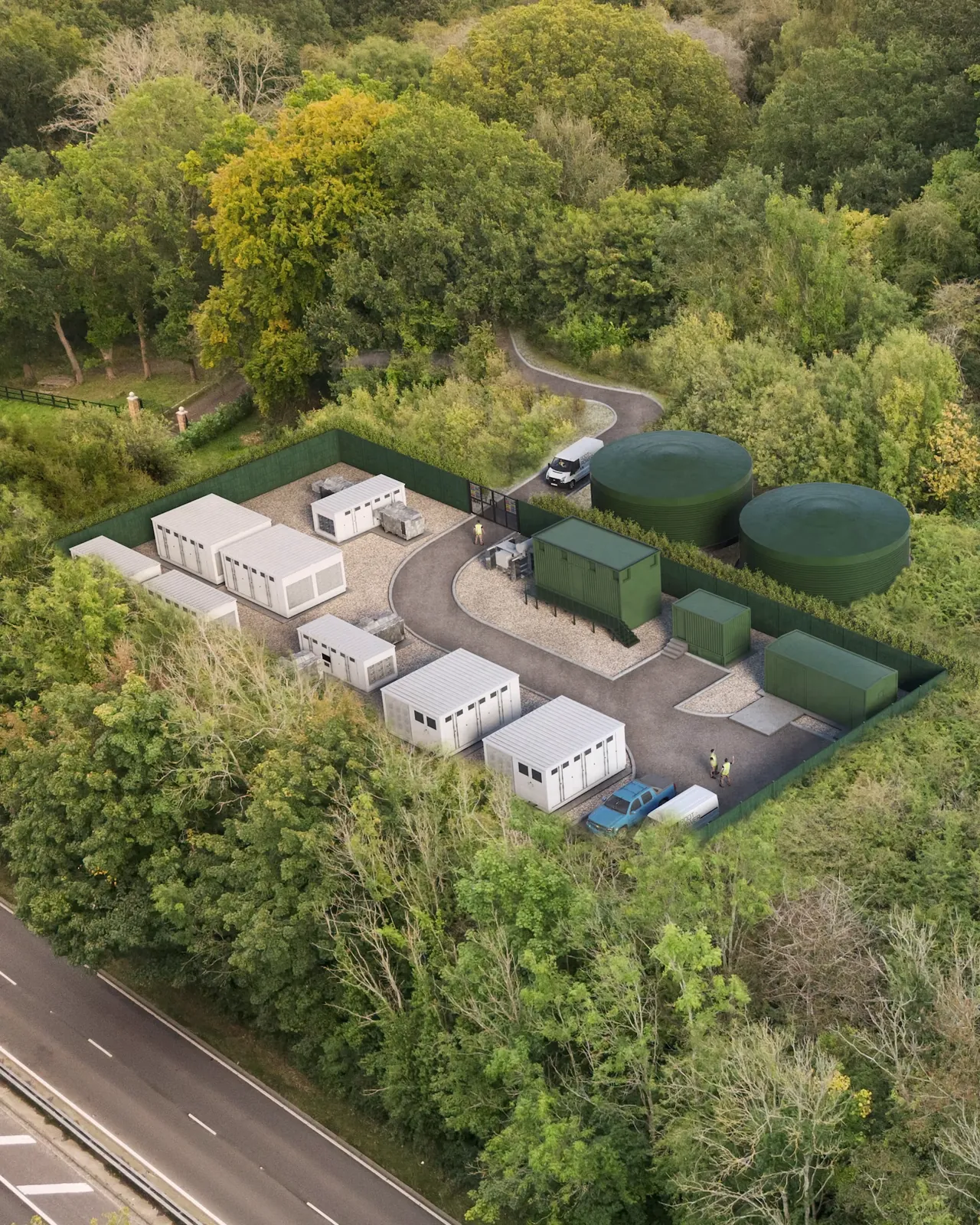 Aerial view of the project site