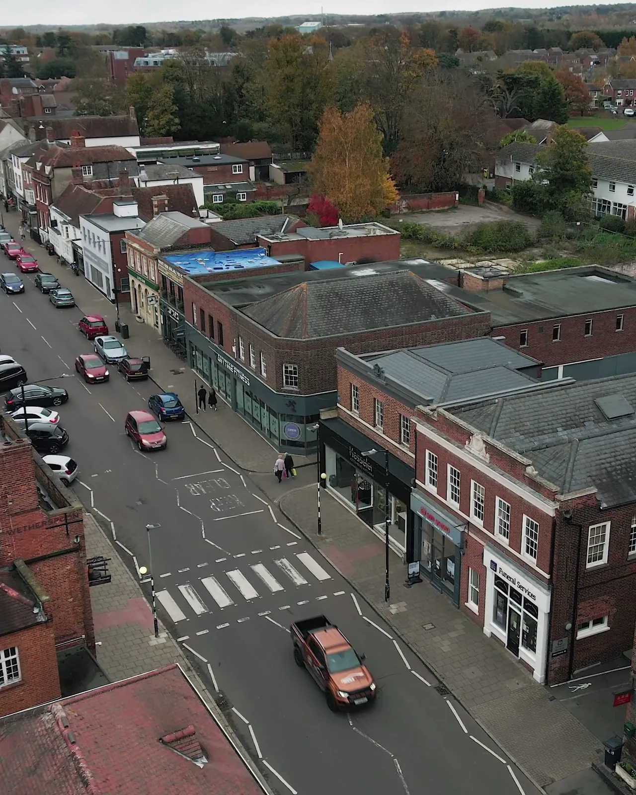 Caterham high street from above
