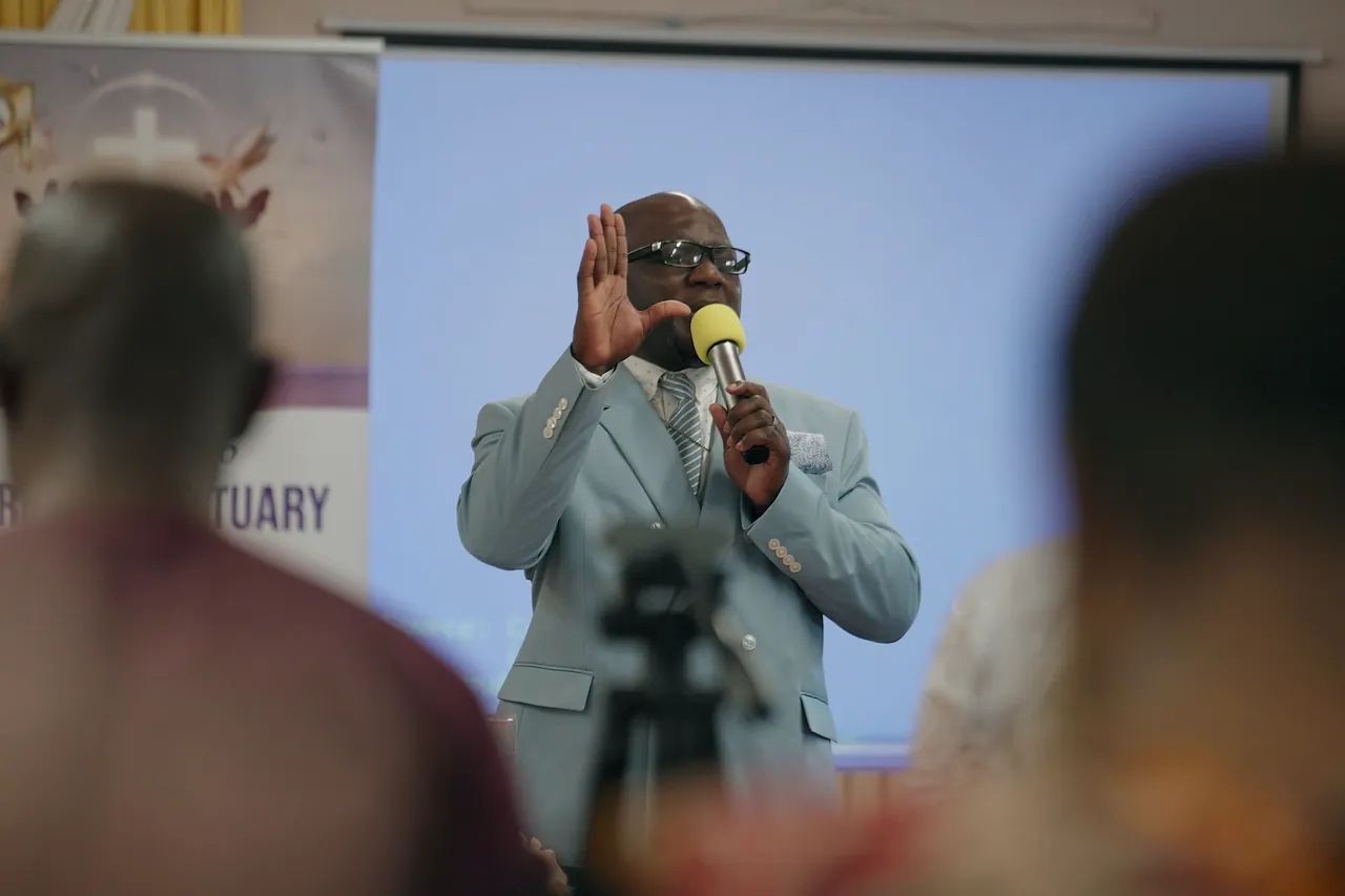 Speaker addressing a congregation