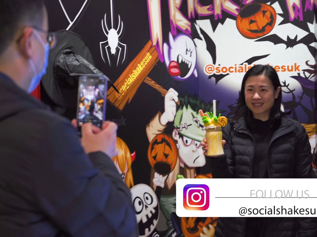 Customers and staff inside the Social Shakes shop