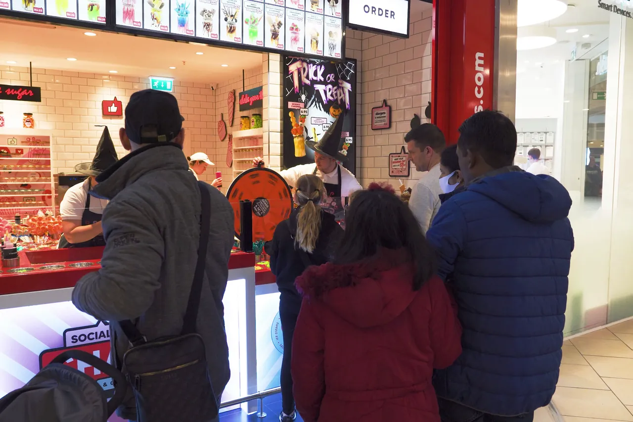 Customers ordering at the counter
