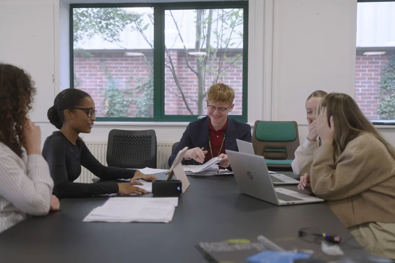 Students in a group discussion