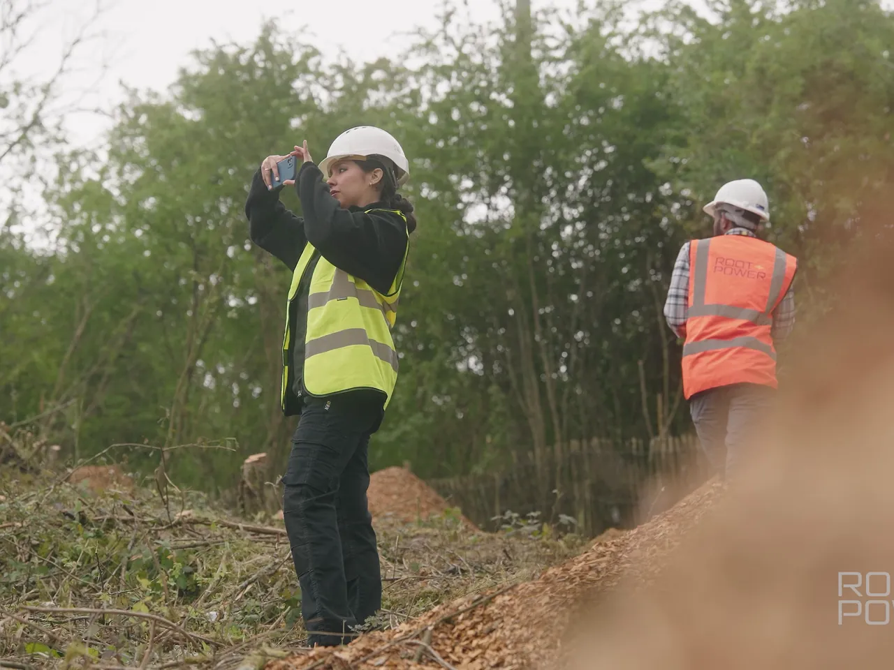 Our videographer filming on site