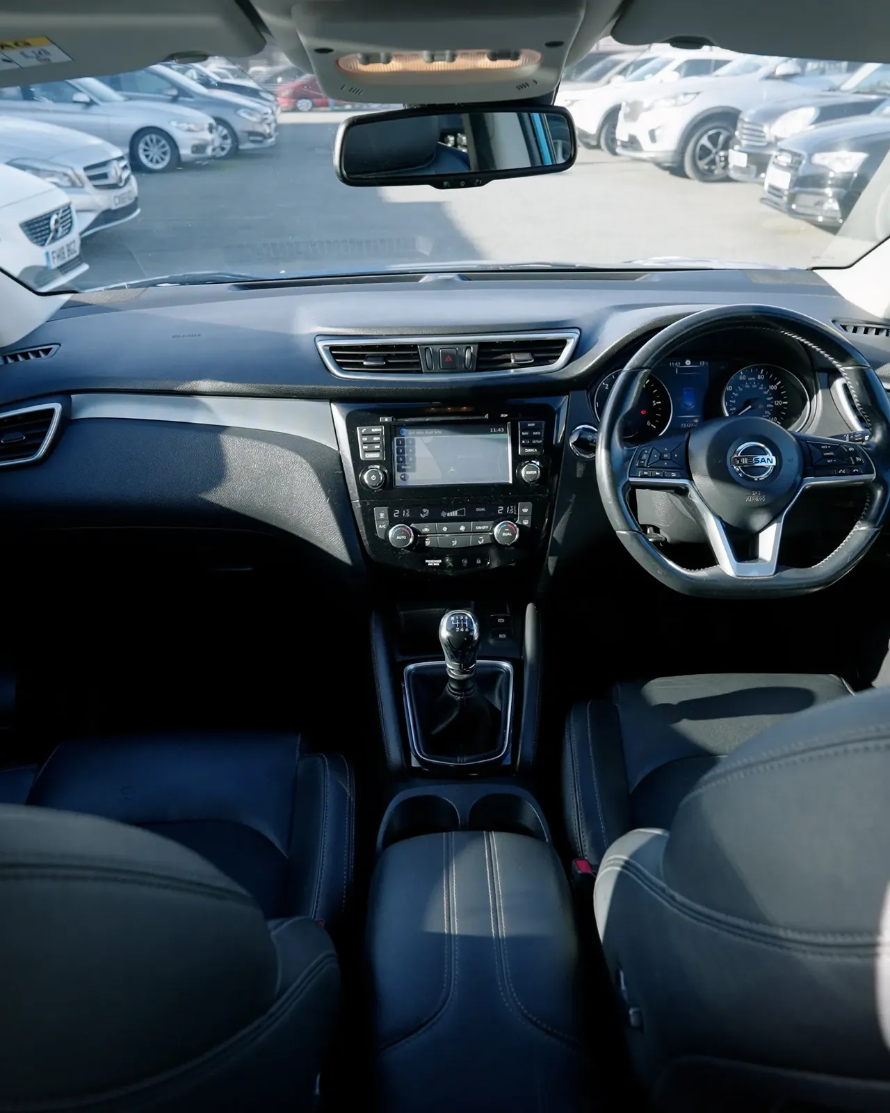 Wide interior view from the back seat