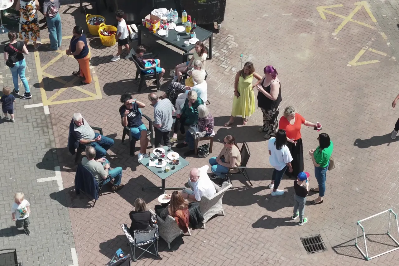 The party seen from above