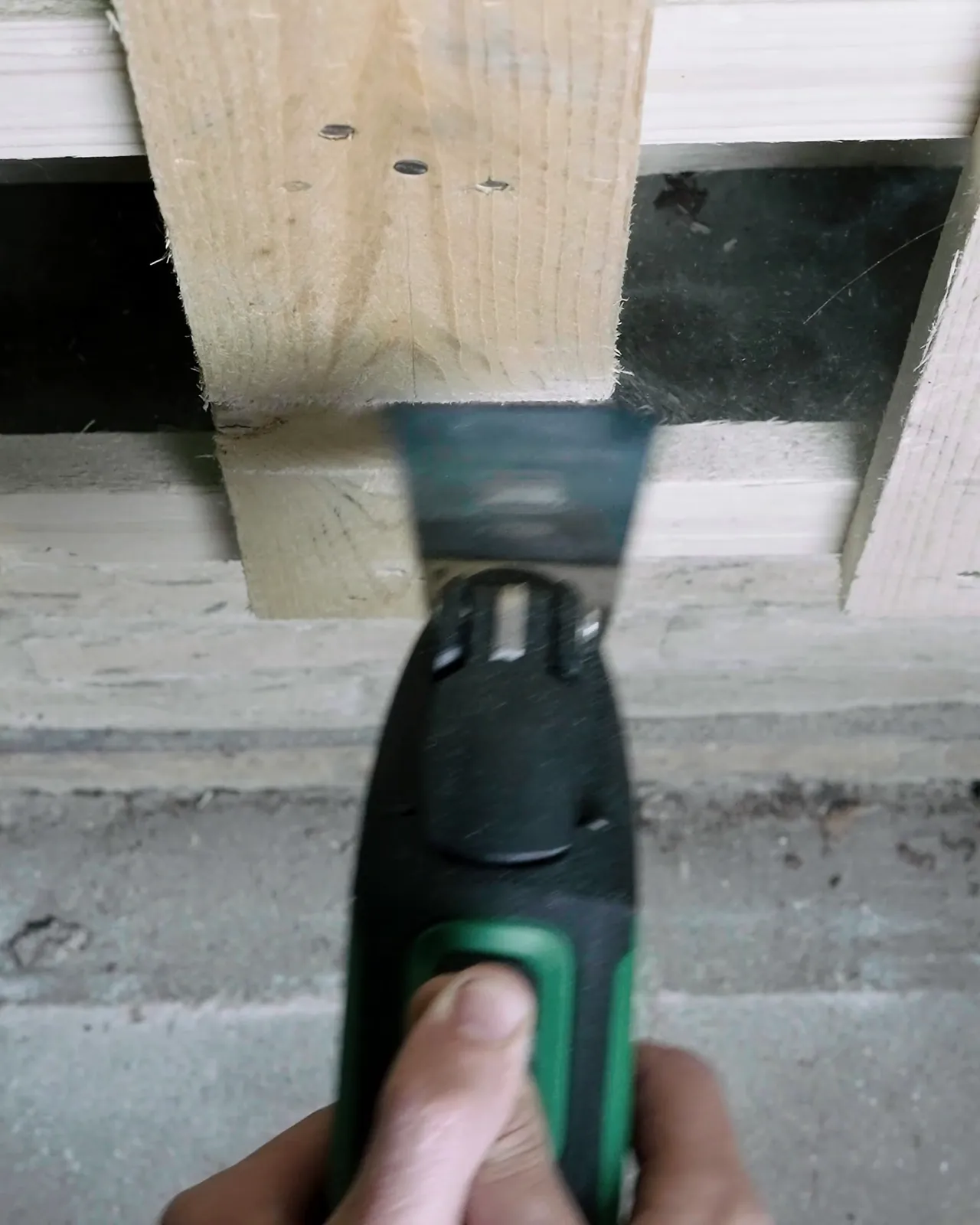 Cutting into timber framing