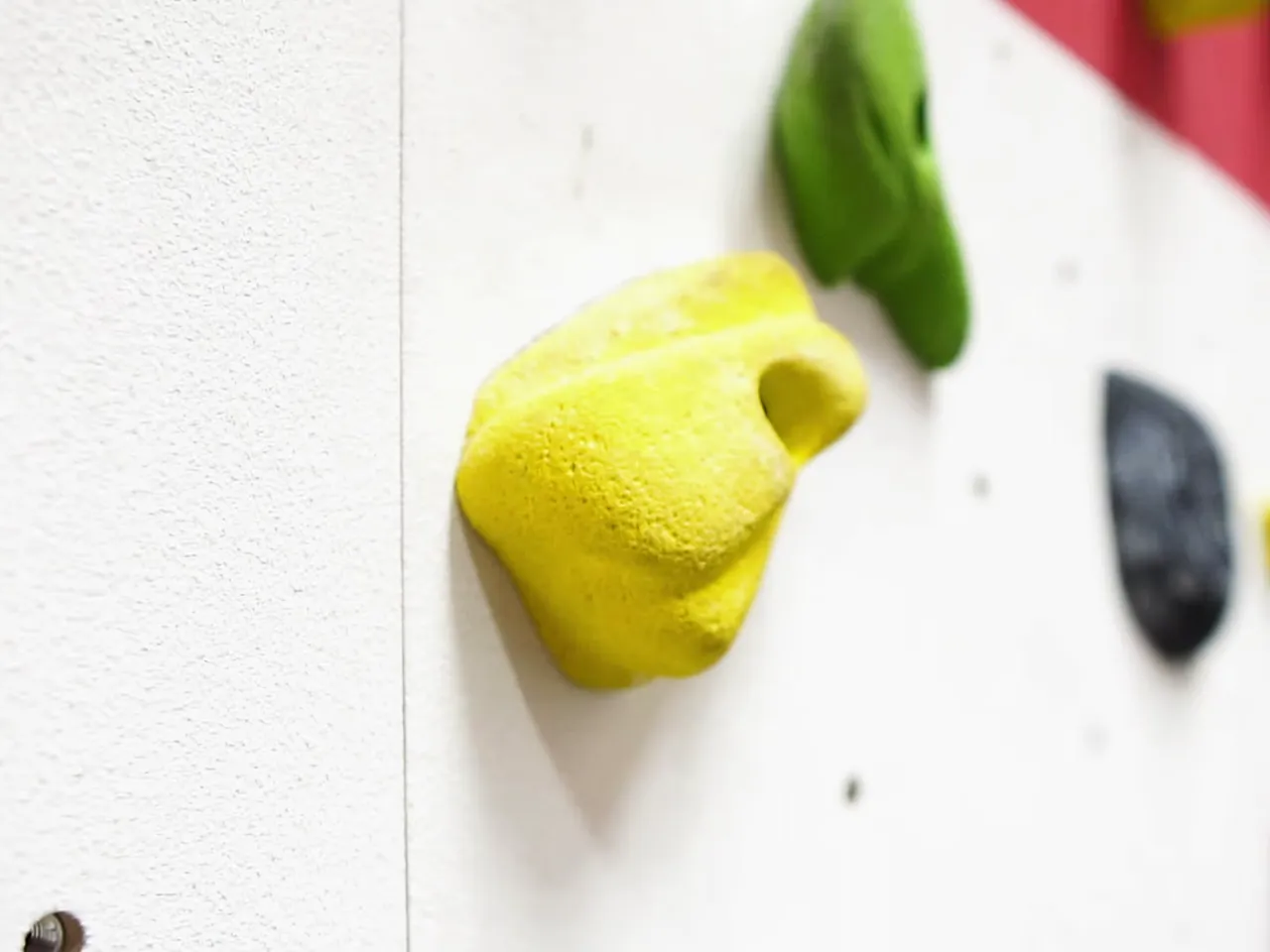 Close detail of a climbing hold