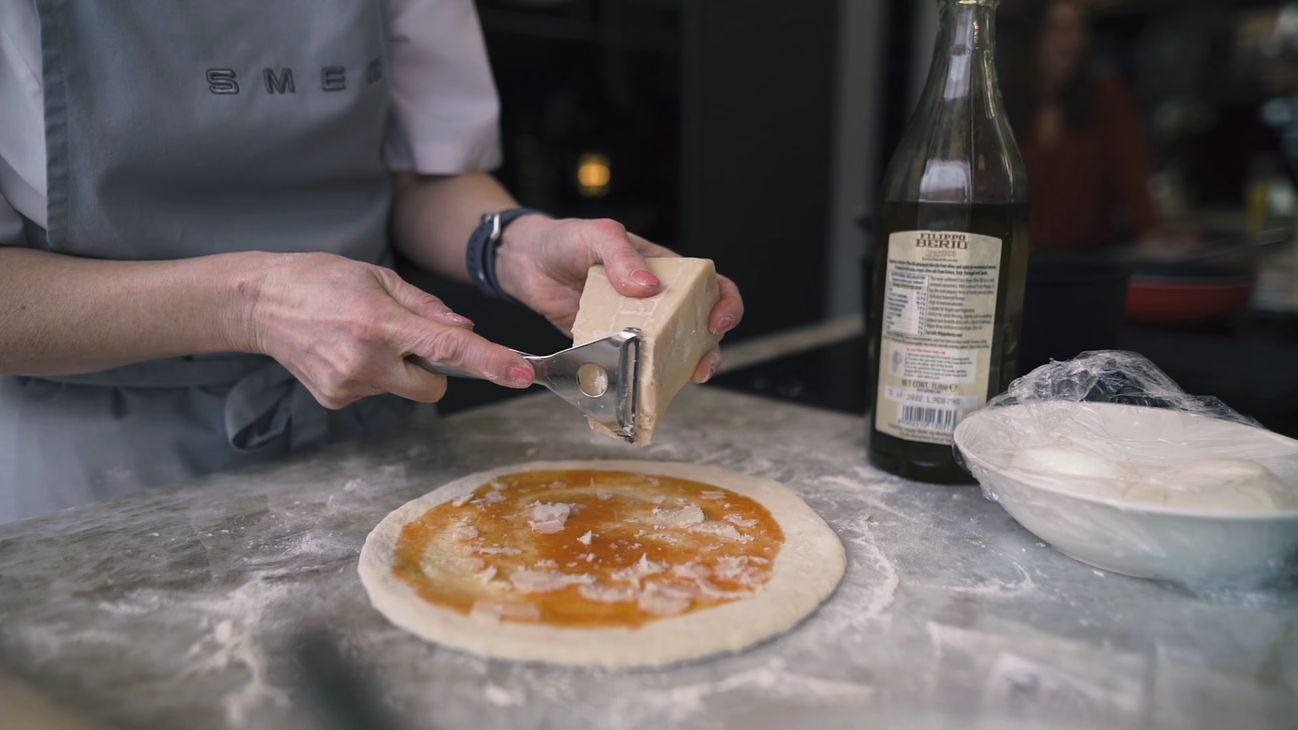 Food being prepared during a live demonstration at Kesseler Kitchens Witham