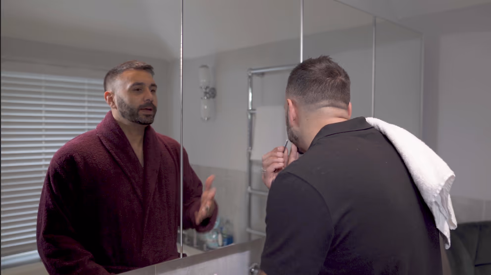 Two versions of Jake Aldridge composited together for the Rather Be Me music video